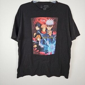 Jujutsu Kaisen Anime Graphic T-Shirt Black 2XL Crunchyroll Mens Anime Streetwear